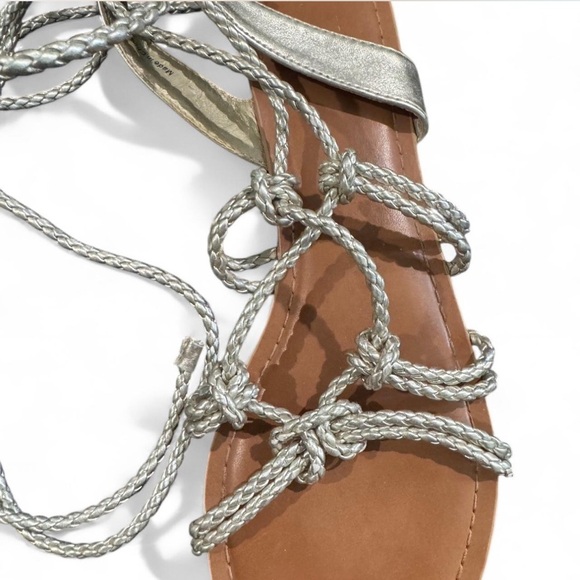 Mossimo Supply Co Silver Gladiator Sandals - Picture 3 of 8